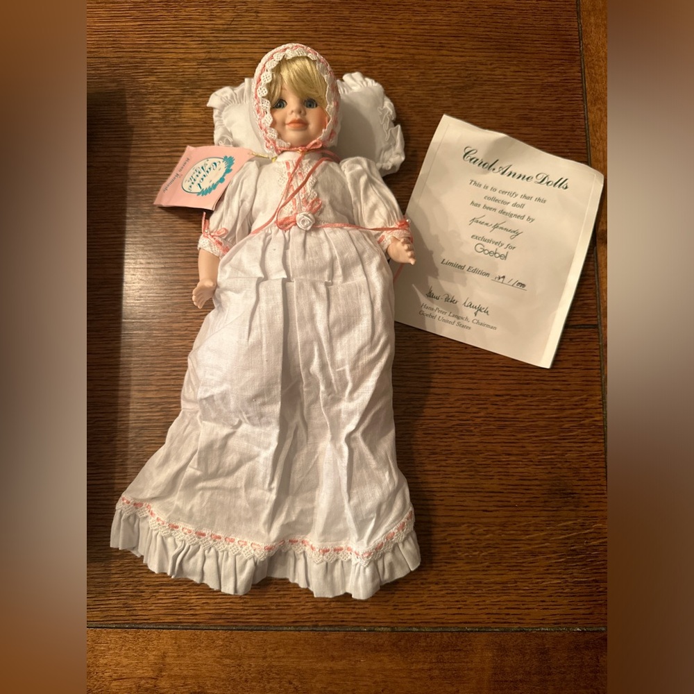 Goebel Carol Anne Dolls by Karen Kennedy
Veronica 9” porcelain Carol Anne doll